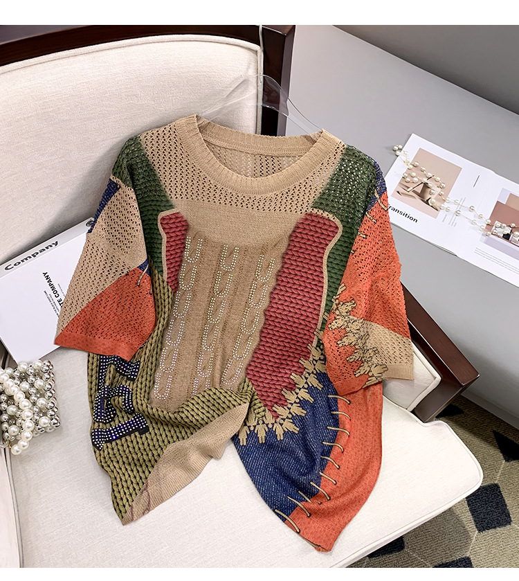 Ženska modna majica s kratkimi rokavi in velikim potiskom_voghion.com