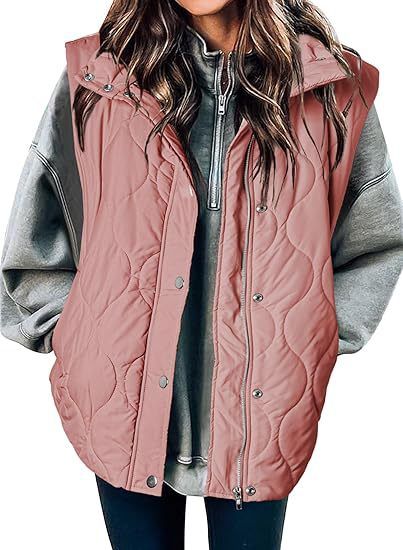 Gesteppte ärmellose Weste für Herren und Damen – Modische Pufferweste aus Polyester mit Reißverschluss und Knopfverschluss für Herbst/Winter, unverzichtbar für den Lagenlook in der Streetwear_voghion.com