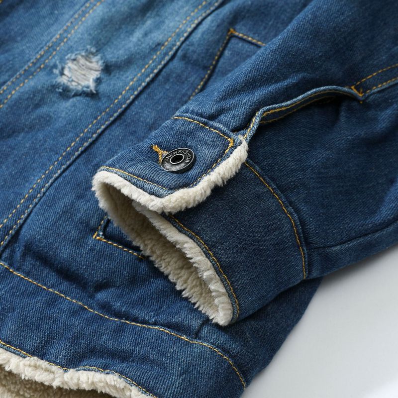 Herren-Jeansjacke im Vintage-Stil mit Waschung – Slim Fit-Baumwollmischung mit dickerem Futter (M-XXL) – Retro-Workwear-Stil für den Winter_voghion.com