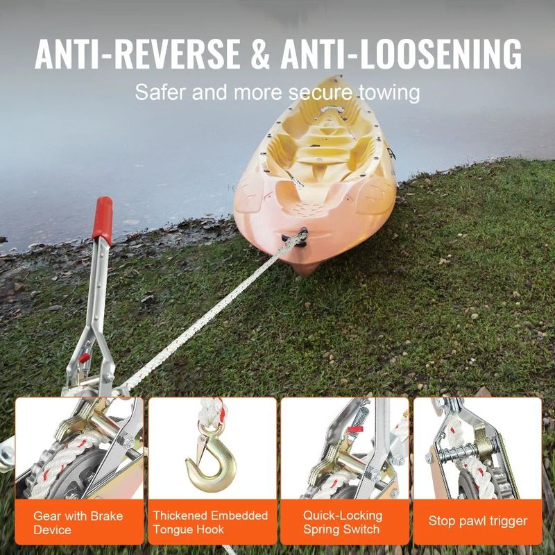 Hook Come 100' Winch Dia. 1 Puller Ton Rope Duty Lbs With 4 Capacity 3 Pulling Ratchet 2 Power Pul 653 Rope 0.6 Of Heavy Along_voghion.com