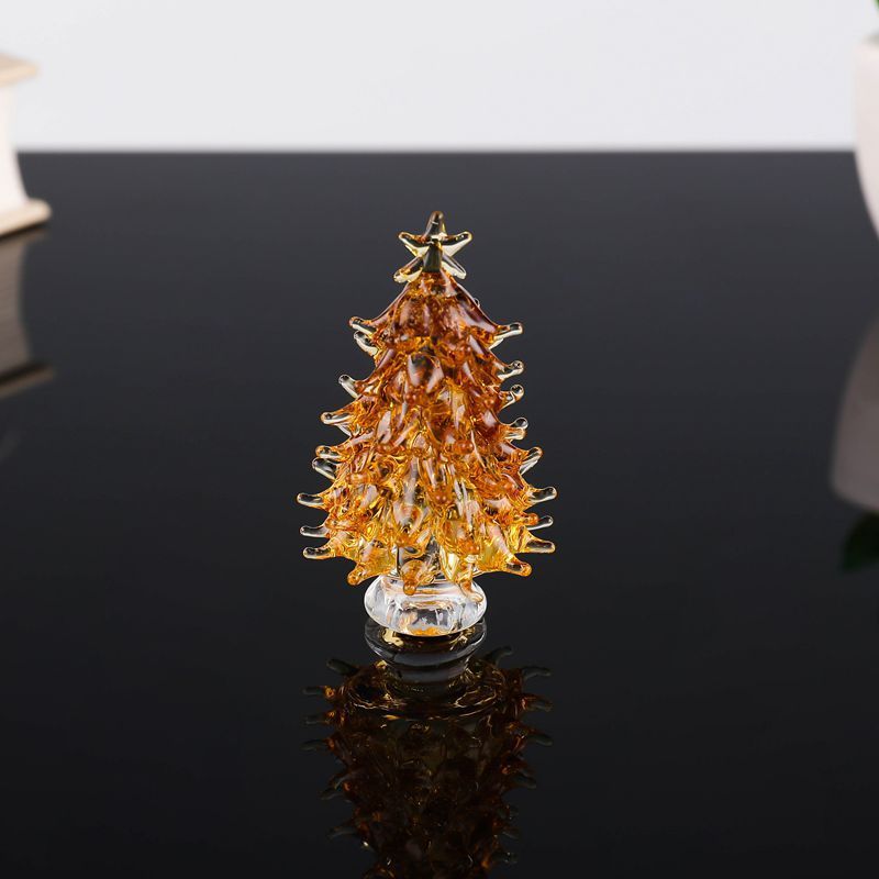 Ornamenti per la scrivania della casa in cristallo per albero di Natale, squisiti piccoli cristalli bianchi fatti a mano_voghion.com