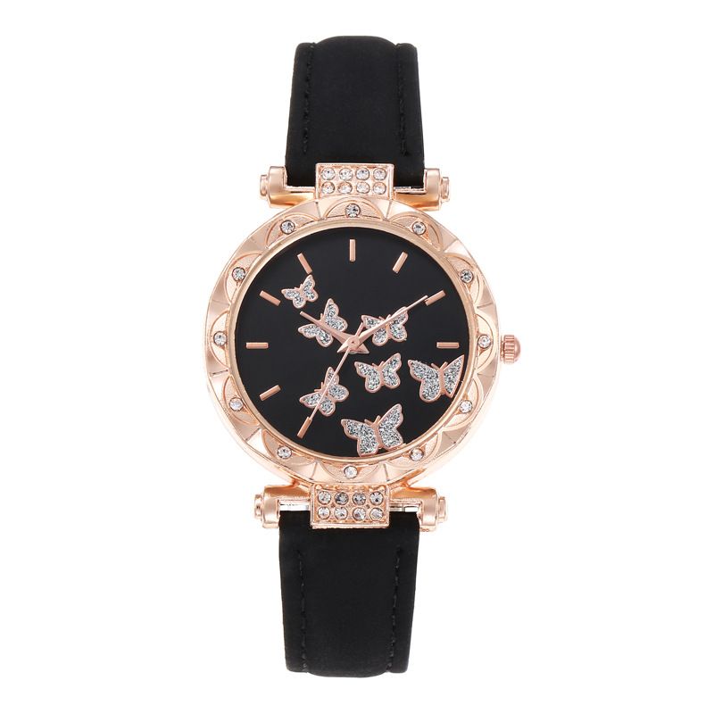 Heißer verkauf damen quarzuhr mode persönlichkeit einfache uhr schmetterling digitale gürtel uhr_voghion.com