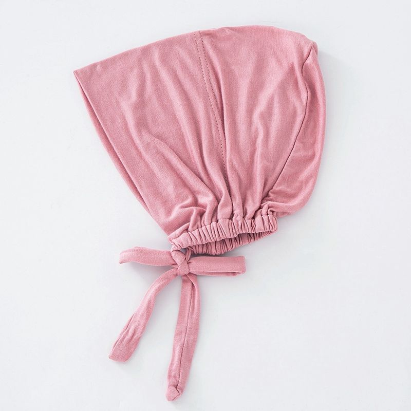 64 Band Moslim Basis Effen Kleur Elastische Zijde Katoen Etnische Kleine Kap Binnenkap Hot Selling Dames Hoofddeksel_voghion.com