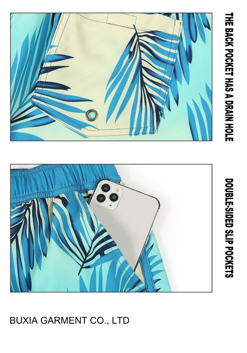 Herrenbekleidung Herrenshorts Schnelltrocknende Badehose für Herren Modische, lockere Strandshorts mit mehreren Taschen und bedrucktem Design_voghion.com