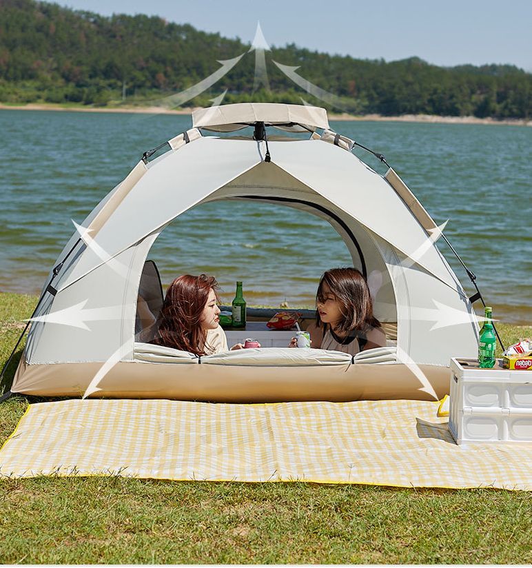 Outdoor Fully Automatic Sun Protection Windproof Quick Open Home Folding Waterproof Camping Picnic Tent For 3-4 People_voghion.com