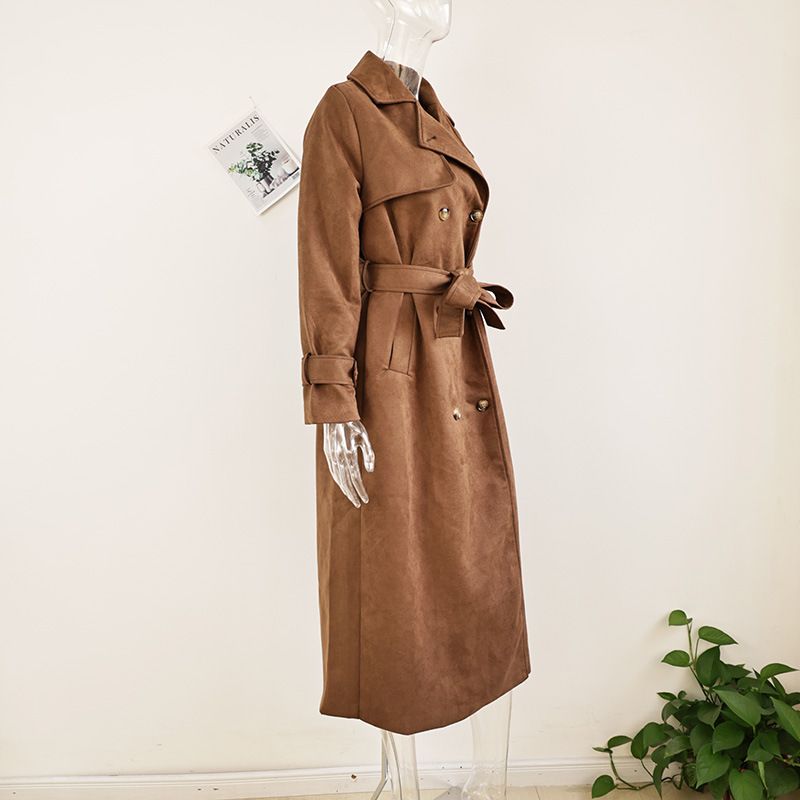 Vintage Braune Revers Button-Up Langarm Shirt Jacke - Locker sitzender Polyestermantel mit Taschen für Männer & Frauen, Streetwear Fashion_voghion.com