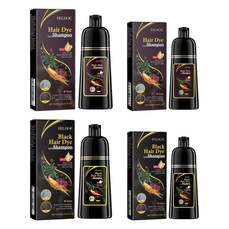 EELHOE Polygonum Multiflorum Essence Shampoo Idratante e Ammorbidente per Capelli Nero_voghion.com