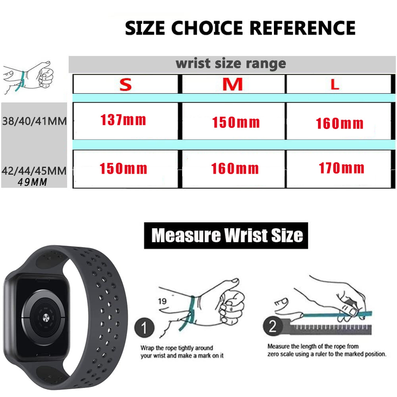 Siliconen Solo Loop Strap voor Apple Watch Ultra Band 45mm 49mm 44mm 41mm 40mm Ademen elastische armband IWatch Series 3 5 SE 6 7 8_voghion.com