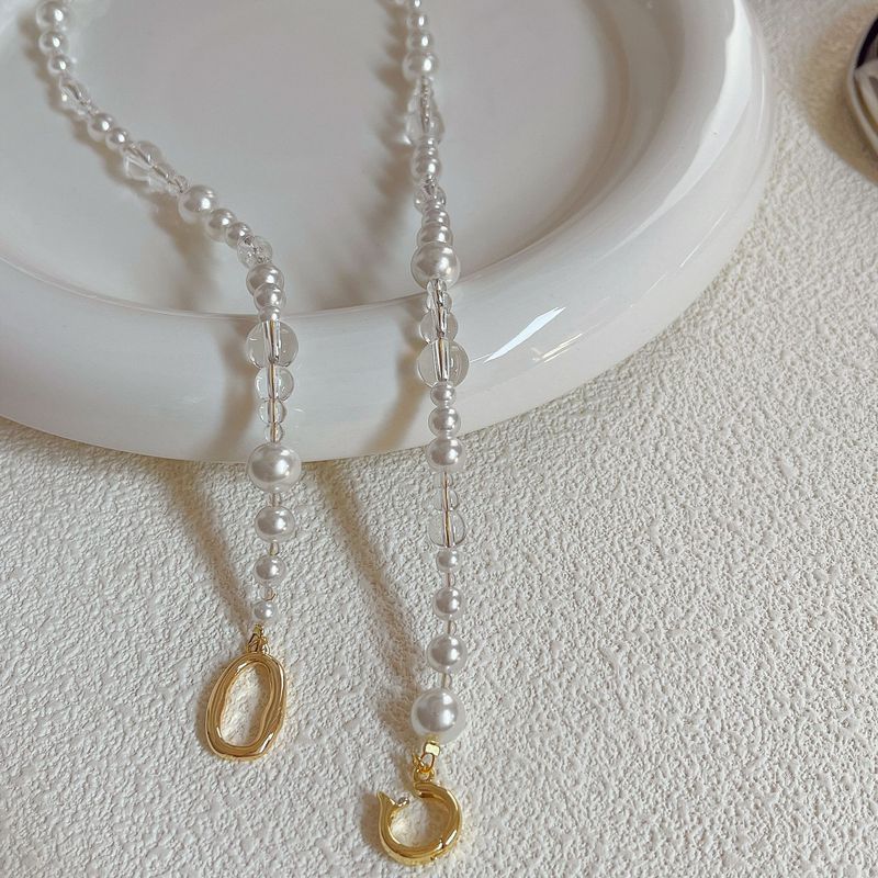 French Unique Light Luxury High-end Crystal Pearl Clasp Necklace For Women, Elegant And Stylish Design, Versatile_voghion.com