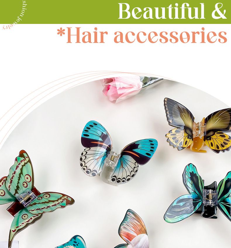 Super Fata Simulazione Farfalla Clip Temperamento Forcina Capelli Squalo Clip Accessori per Capelli di Alta Qualità Accessori per Copricapo_voghion.com