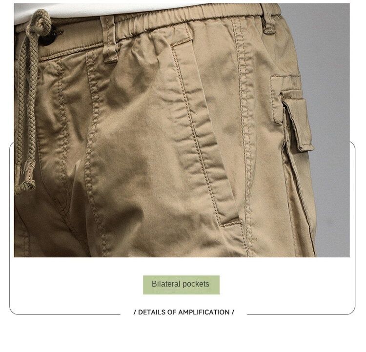 Summer new versatile simple fashion casual personality Japanese retro overalls trousers casual trousers sports outdoor leggings_voghion.com