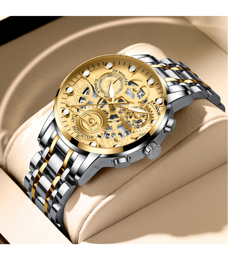 Montres à bracelet en acier pour hommes, montres étanches pour hommes_voghion.com