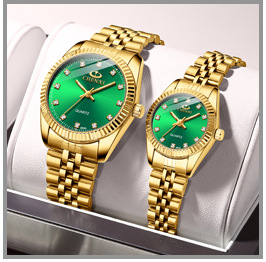 Dawn Women's Couple Waterproof Men's Quartz Watch_voghion.com