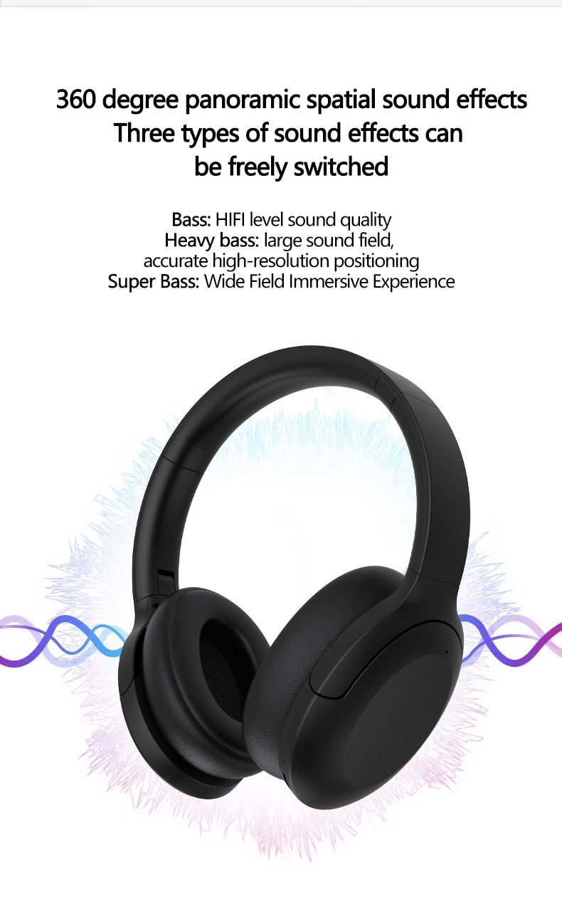 PANGPAI P3965ANC Wireless Bluetooth Headphones With Active Noise Cancellation, 40H Playtime, Lightweight Metal Frame, Hi-Fi Sound,_voghion.com