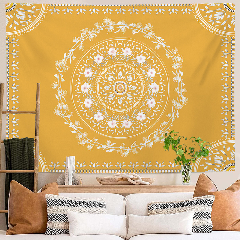 Flower 2022 Background Cloth Wall Decoration Hanging Curtain ins Background Cloth Bedroom Hanging Cloth Bohemia-H_voghion.com