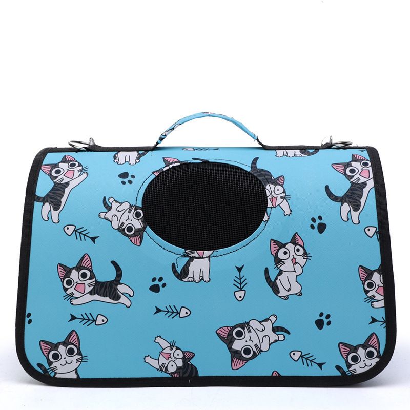 Portable breathable cat Oxford cloth durable bag, outdoor pet backpack, foldable crossbody carrying hand_voghion.com