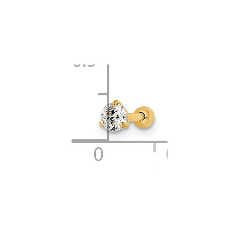 14k 16 Gauge Round CZ Labret Stud_voghion.com