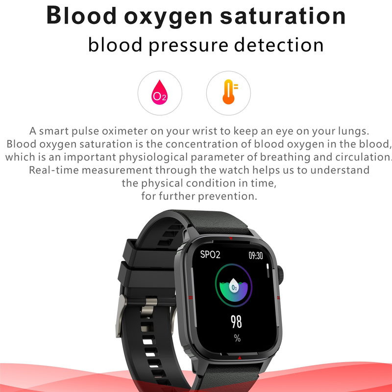 Q25 1.7 inch TFT HD Screen Smart Watch, Support Bluetooth Calling/Blood Pressure Monitoring(Black)_voghion.com