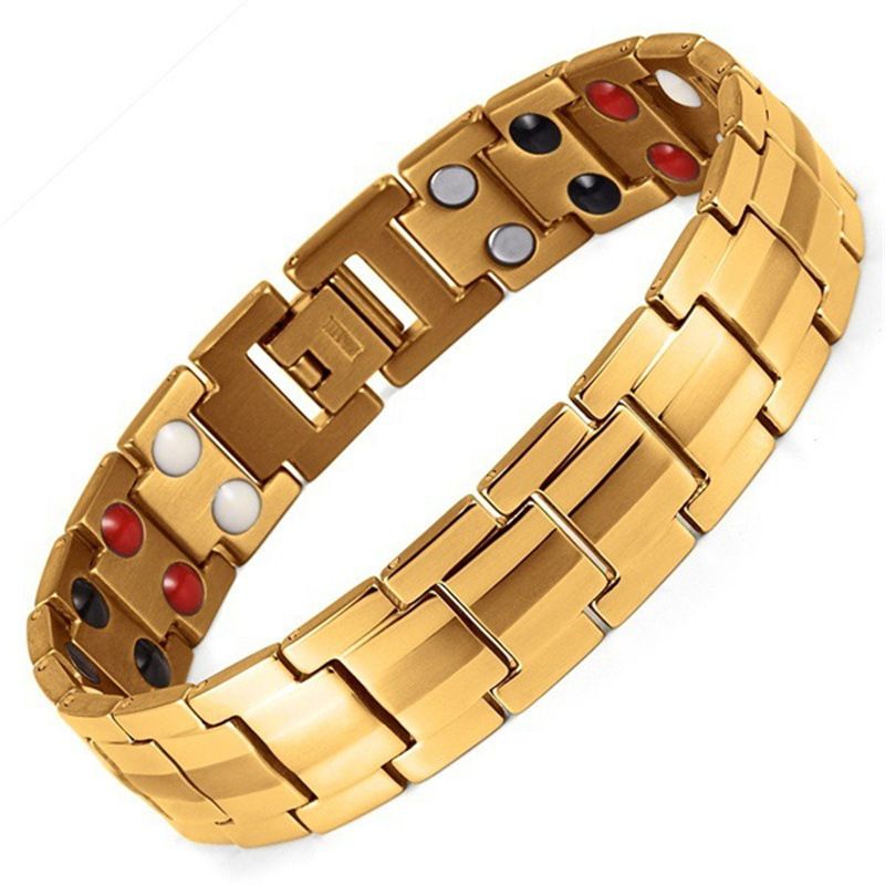 Bracciale da uomo con bracciale magnetico per coppie – Design a doppia fila staccabile, tendenze moda gioielli da uomo più venduti_voghion.com