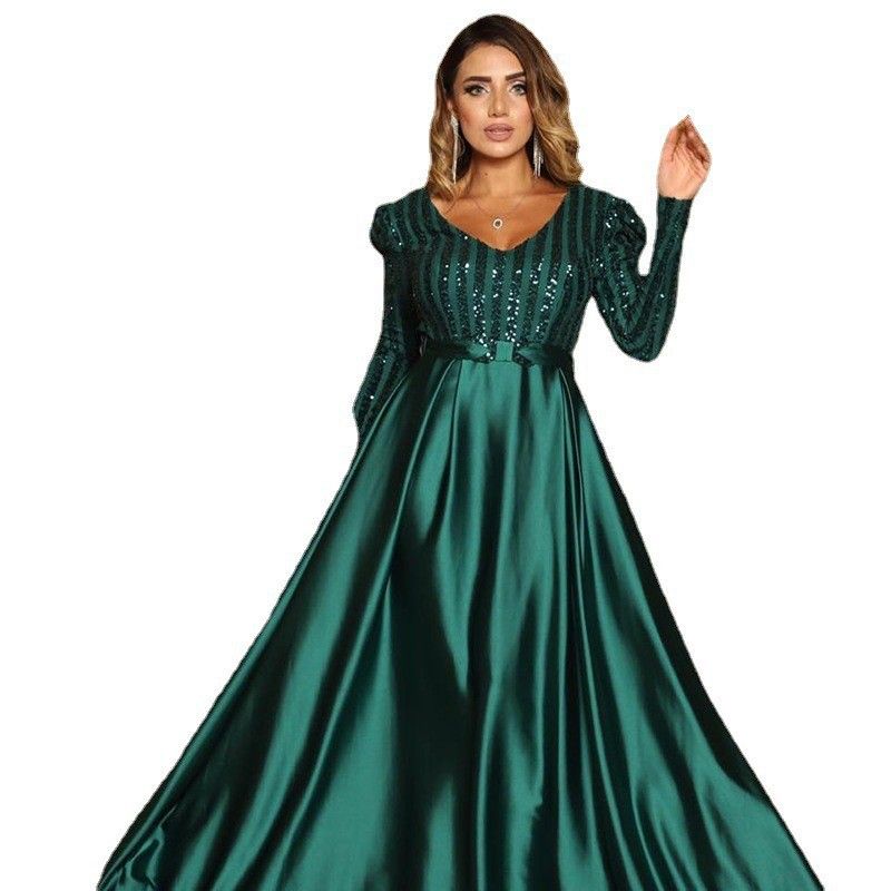 Damenbekleidung 2024 Neue Damenbekleidung Deep V Swing Sexy Langer Rock Trailing Bankett Abendkleid Neuer Stil_voghion.com