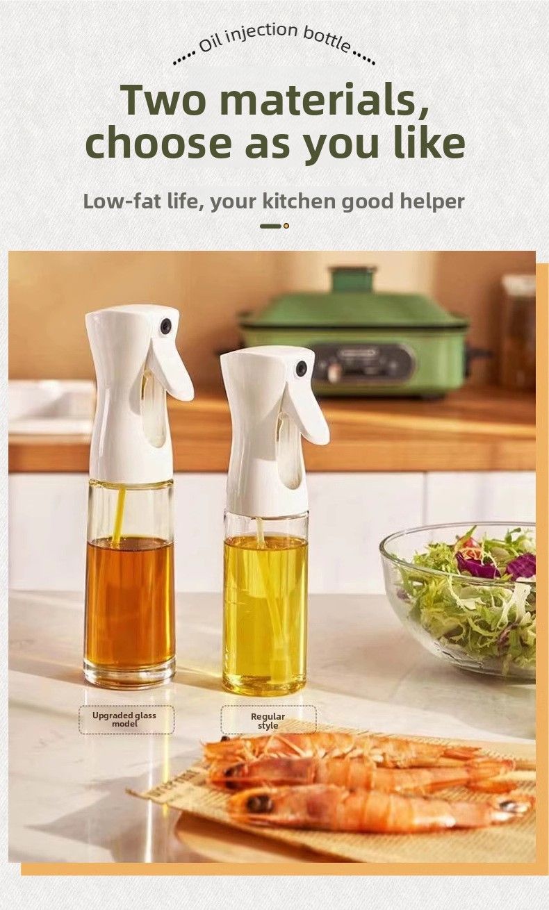 Ölsprühflasche Sprühtyp Haushaltsküchenspray Olivenöl BBQ Kontrolle Fettreduzierung Glasölsprühtopf_voghion.com