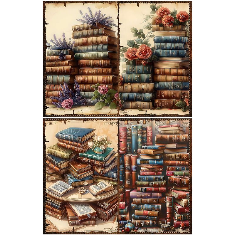 Schreibwaren Aufkleber Palast Schönheit Studie Bibliothek Muster Buch Atmosphäre 10 Dekorative Materialien_voghion.com