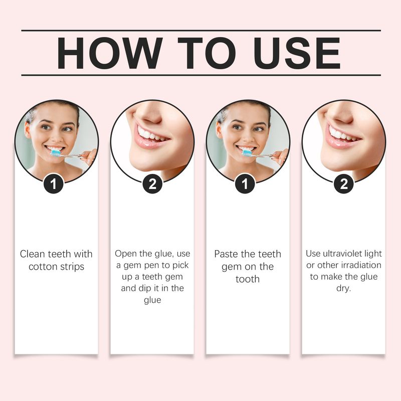 EELHOPE Modische Zahndekorationsbohrer, Zahnbohrer, Zahndekorationen, modische Zahnaufkleber, zum Erstellen eines Lächelns, DIY-Dekorationsset_voghion.com