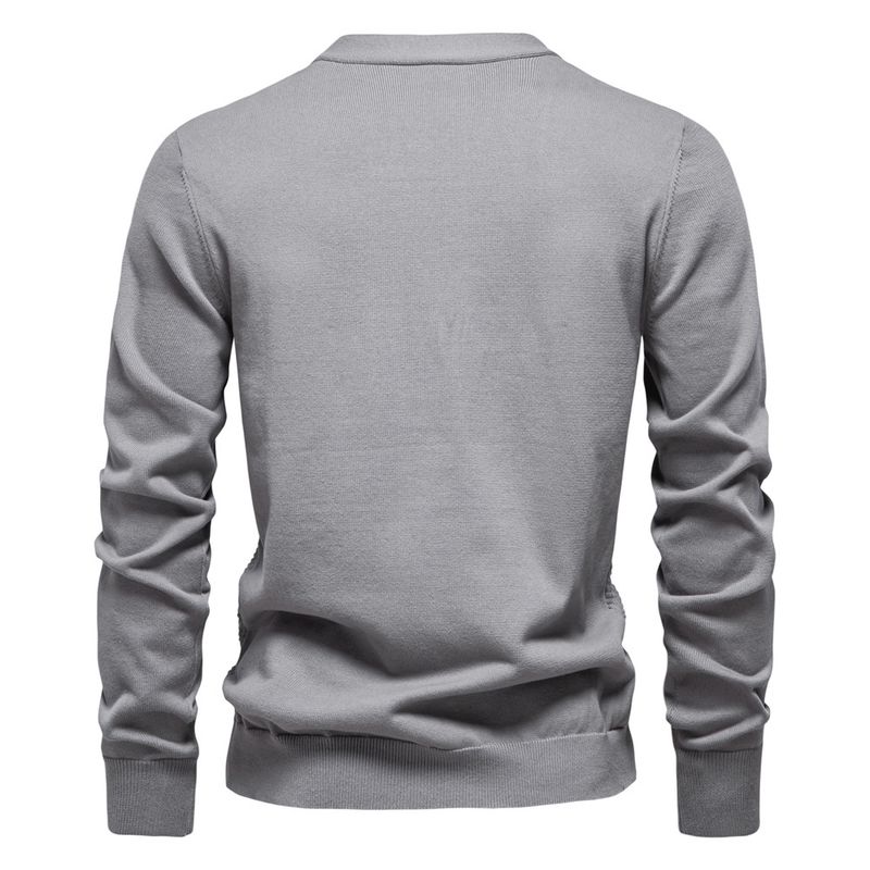 Giacca in maglia con scollo a V autunno e inverno 2024, cardigan di taglia europea, giacca in maglia da uomo di tendenza slim fit_voghion.com
