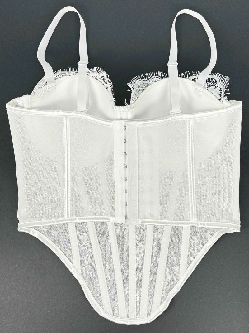 Damenbekleidung Neues sexy Spitzen-Unterhemd für Frauen zum Tragen als Oberbekleidung, formender BH, geraffte Unterwäsche, Fishbone-Tube-Top_voghion.com