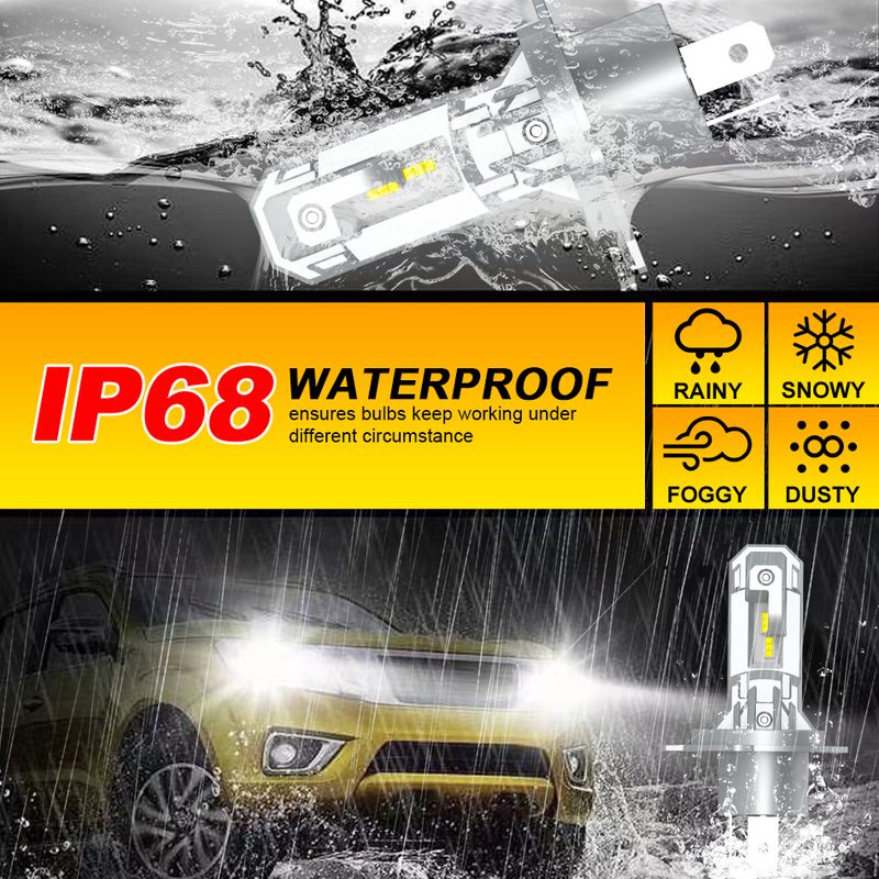 CARLitek Scheinwerferlampe H4 Moto 6000K Weiß Fernlicht Abblendlicht Autolampen Autolichter 12V H7 LED 1:1 Halogen Minigröße_voghion.com