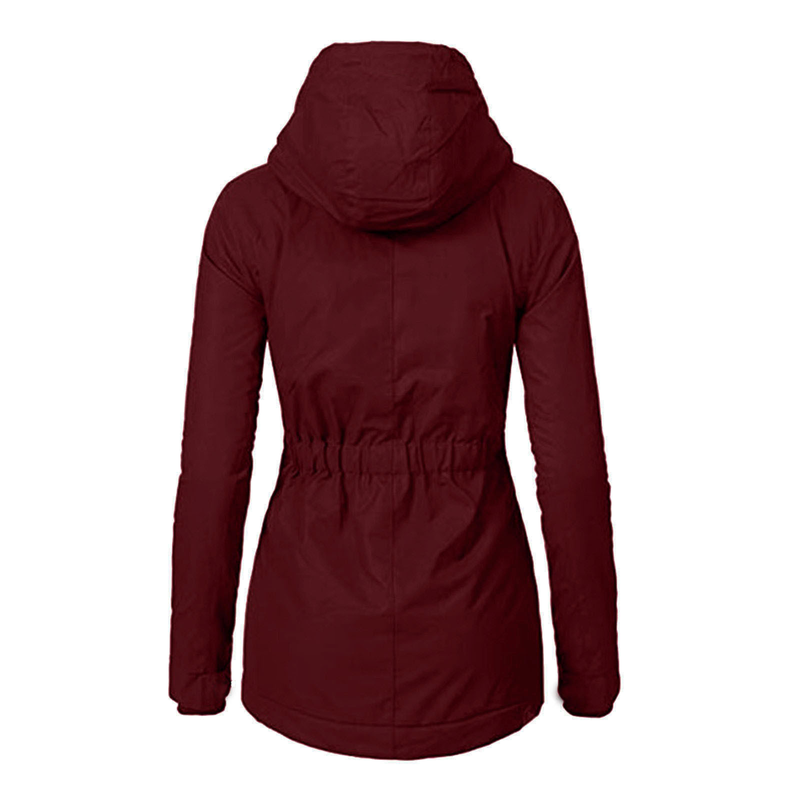 Women's fashion plus fleece thick hooded coat warm mid-length women's quilted jacket_voghion.com