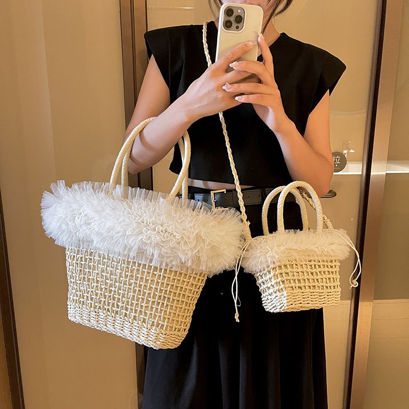 Borsa a secchiello versatile di alta qualità, con tracolla singola, design di nicchia, intrecciata per donna, 2023_voghion.com