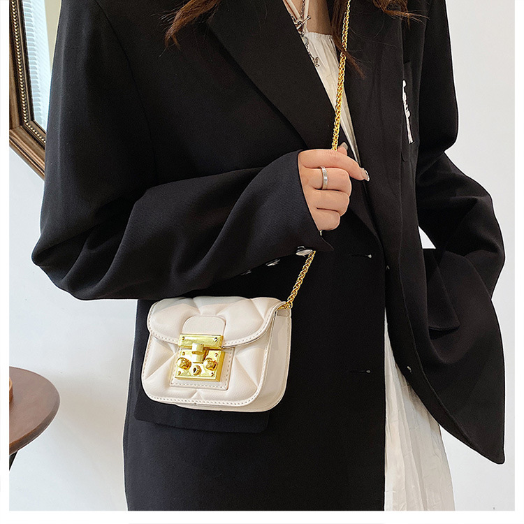 Mini borsa obliqua a rombo 2023 versione coreana personalità semplice naso di maiale borsa piccola borsa rossetto da donna di fascia alta_voghion.com
