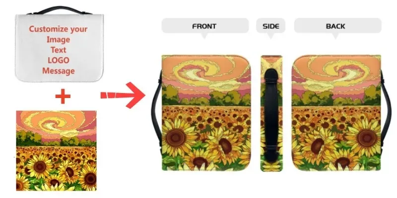 Borse da sera classiche in pelle con stampa biblica per donna, borse con manico con cerniera, custodia personalizzata per il trasporto e lo stoccaggio_voghion.com