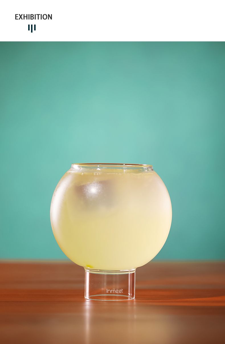 High Borosilicate Round Molecular Cocktail Cup Dessert Brandy Liquor Drinking Glass_voghion.com