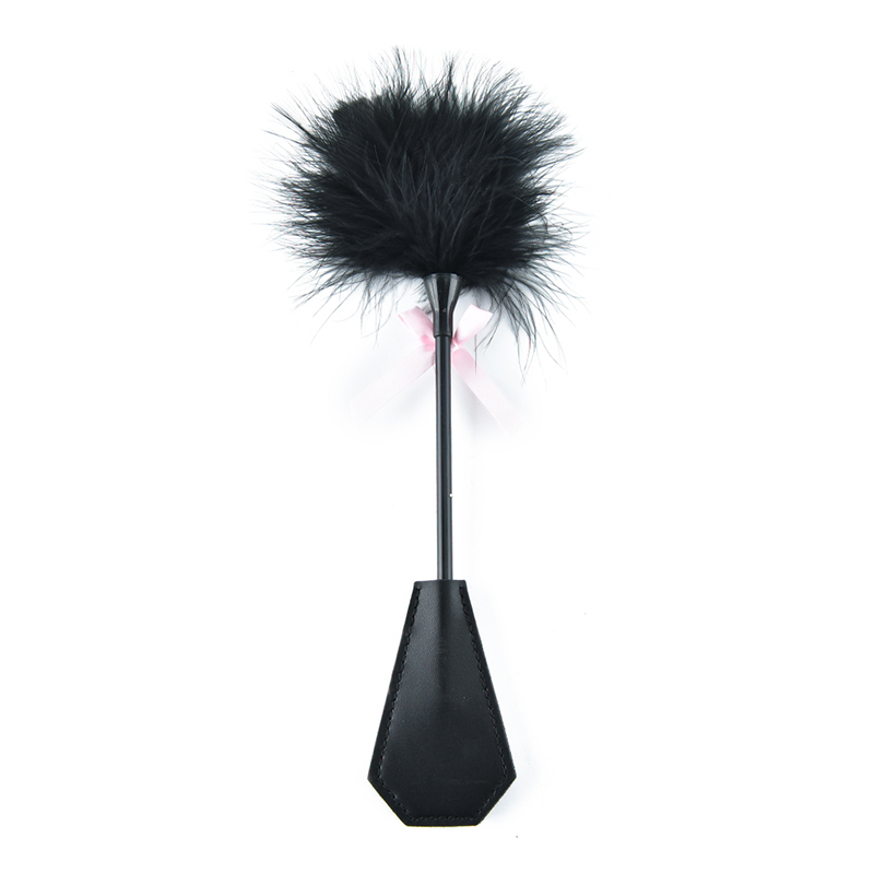 1PC Erotic Bdsm Feather Tickled Whip Bondage Punish Fetish Leather Spanking Paddle Play Flogger Lover Riding C_voghion.com