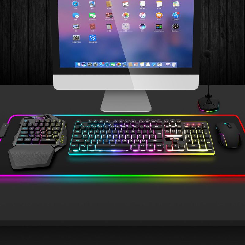 One-handed Game Keyboard 2.4G Wireless Charging Model RGB Luminous Left-hand E-sports Game Keypad Source Factory_voghion.com