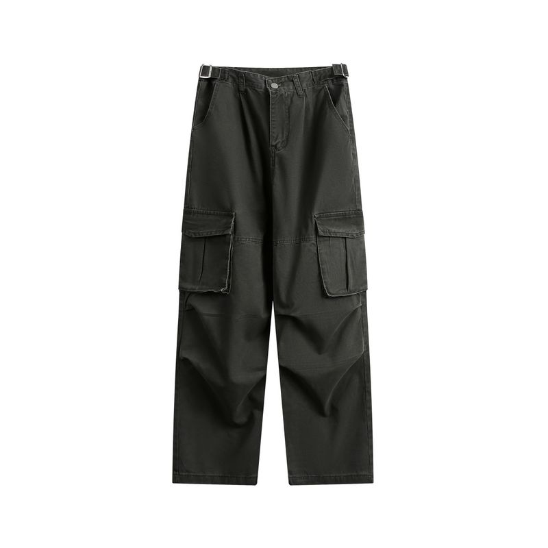 Men's Clothing Wusu Men's American Fashion Brand 2025 Spring New Retro Wide Leg Work Pants Men's Straight Casual Pants_voghion.com