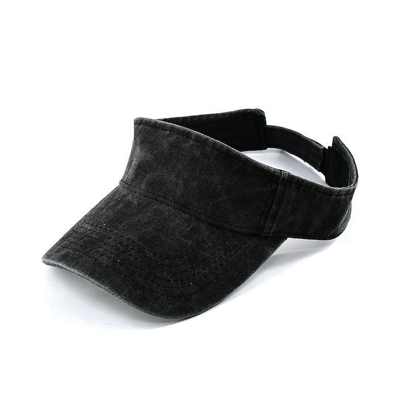 Unbeatable Quality Washed Denim Empty Top Worn Out Outdoor Sports Hat, Summer Running Sun Hat_voghion.com