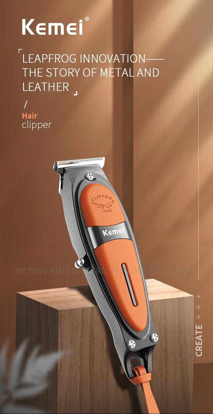 Kemei Professional Fade Hair Clipper Combo Zero Gapped Cordless Edge Hair Trimmer Barber Shop Electric 2 Hair Cutting Machines_voghion.com