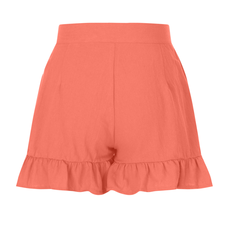 Kurze, lässige, locker sitzende Shorts mit weitem Bein, 2023 Sommer, neue Damen-Shorts mit hoher Taille für Damen_voghion.com