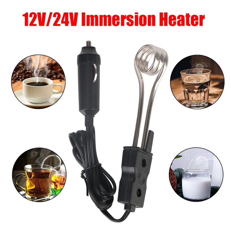 24V 12V Auto Immersione Accendisigari Spina Riscaldatore Elettrico Per Tè Caffè Acqua Sicura Scaldabagno Accessori Auto Alta Qualità_voghion.com