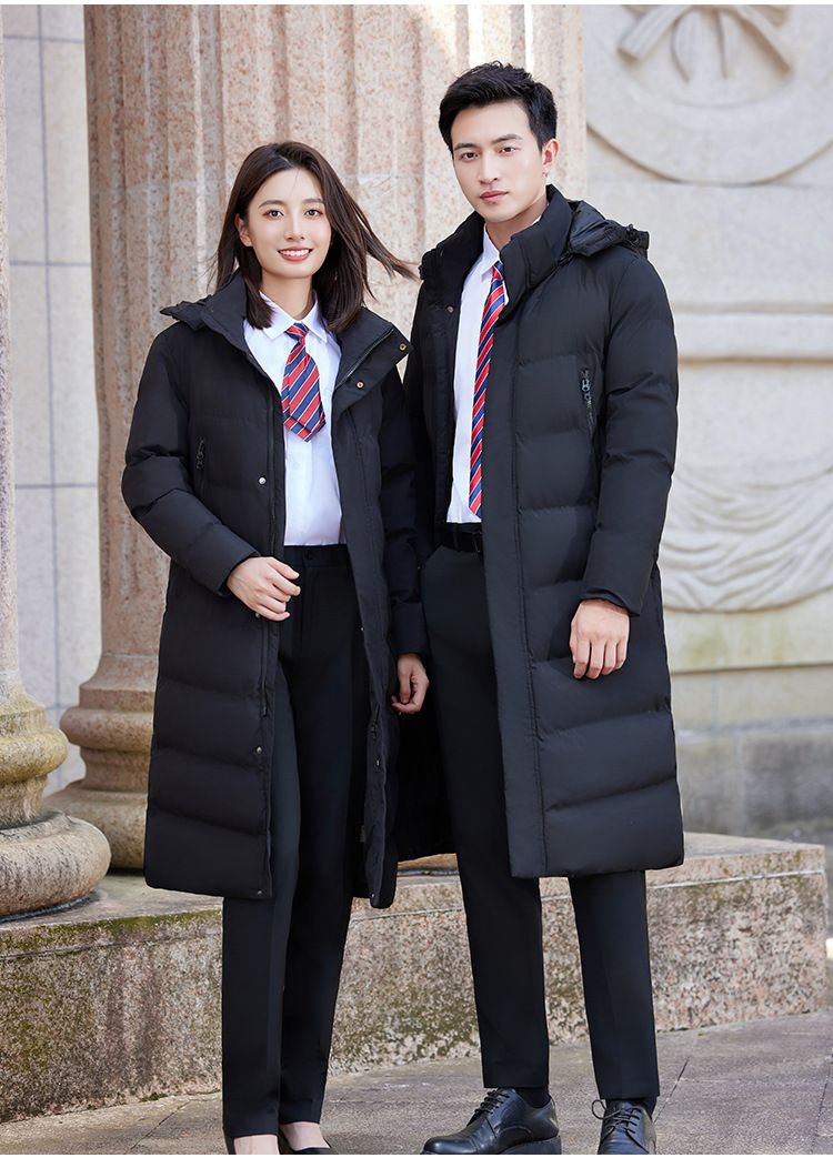 "Knee-Length Professional Cotton Coat – Unisex Winter Workwear For Property & Hospitality Staff"_voghion.com