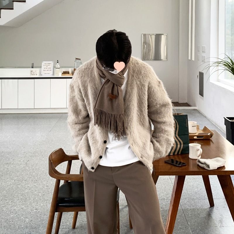 Lazy Style Design Pullover für Herren, Frühling und Herbst Trendy Marke, Casual Fashion Vielseitige Strickjacke_voghion.com