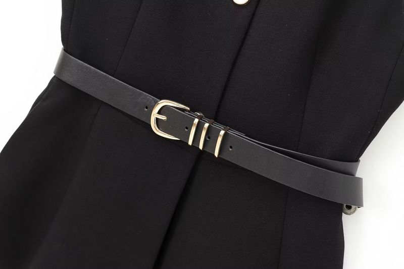 Damenbekleidung High-End-Gürtel Einfaches ärmelloses Hemd Lagen-Taillenweste für Damen_voghion.com