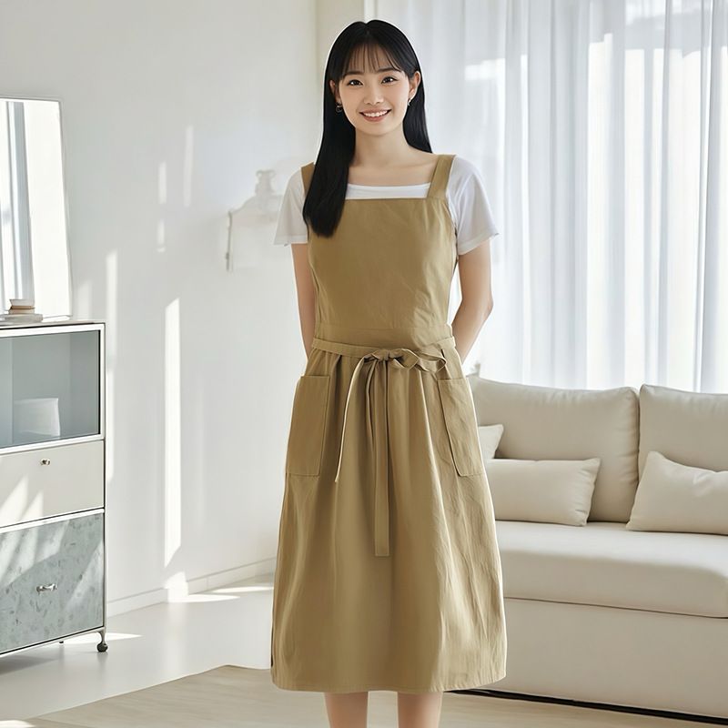 Nordic Style For Home Kitchen, Flower Shop, Baking Workwear, Catering, Women's Japanese Simple Waist Apron_voghion.com