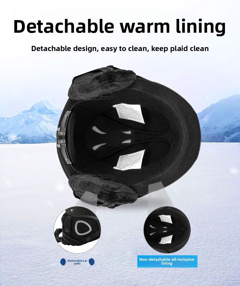 ABS Adult Ski Helmet Suitable For Single Double Board Indoor And Outdoor Skiing Sports_voghion.com