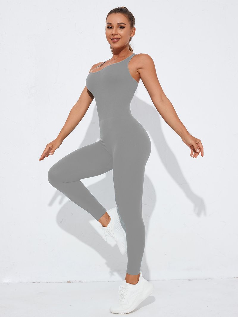 Seamless Onesie Stretch No Chest Pad Sports Apparel Gym Clothes Suspender Sexy Jumpsuit Women_voghion.com