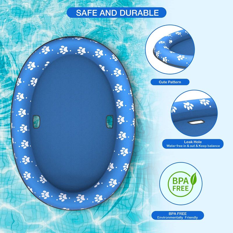 Flotador inflable para perros, colchón flotante para agua para mascotas, tela Oxford, sillón inflable para animales, juguete de piscina para mascotas_voghion.com