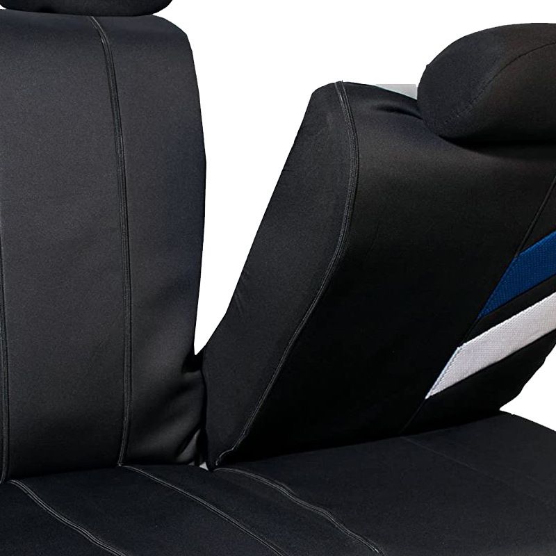 Neu Spleißen farbe blau weiß sandwich Schwarz PVC auto sitz abdeckung explosion_voghion.com